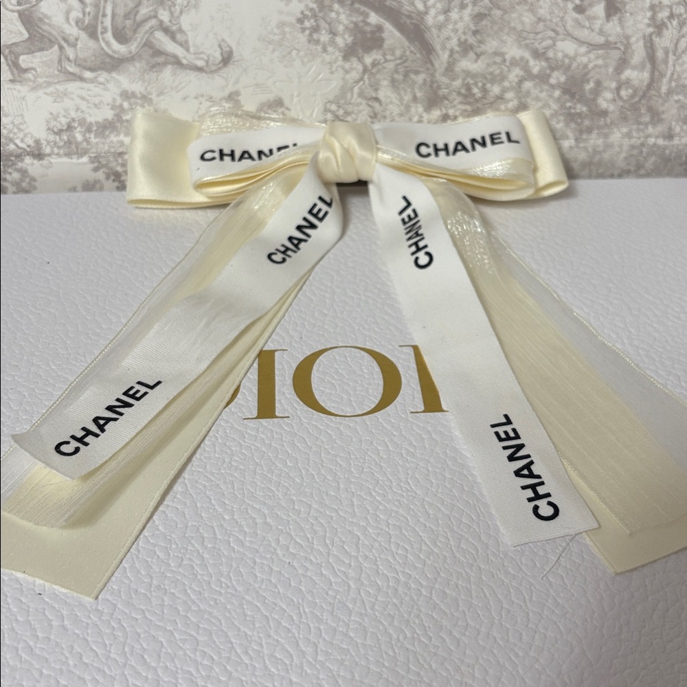 CHANEL Hair Clip - handmade with original CHANEL ribbon